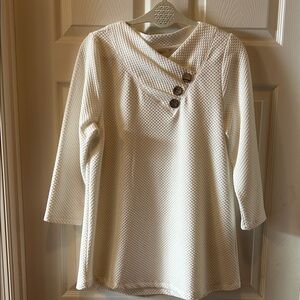 Soft Surroundings Serenity Knit Tunic Star White, Size Medium